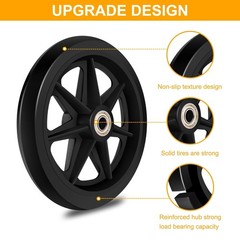2Pcs 6 Inch Replacement Wheelchair 6 inch narrow, 6 Narrow 2 Pieces