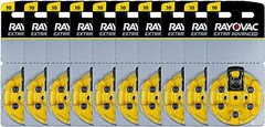 60 RAYOVAC EXTRA Advance Hearing AID Batteries SIZE 10 60 Batteries Exp 2024