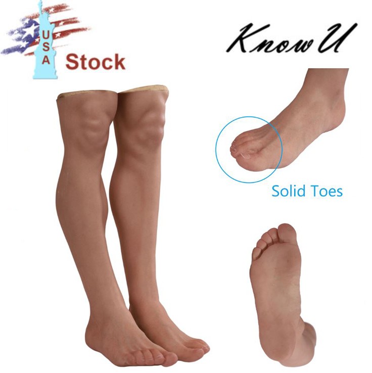Silicone Prosthetic Leg Cover Foot Sleeve Realistic Lifelike Skin