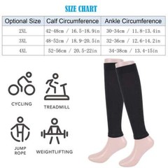 Wide Calf Compression Socks 20-30mmHg Medical Socks 2XL-4XL Plus Size Men Women