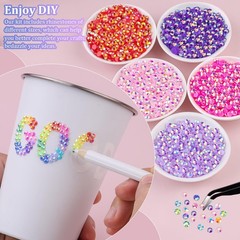 Tinkrstuff 38000Pcs Jelly Rhinestones Bedazzling Kit Multicolor 3Mm Flatback