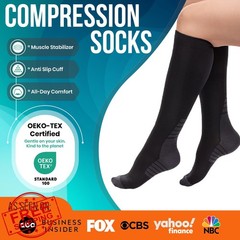 PhysFlex Compression Socks Black Small/Medium