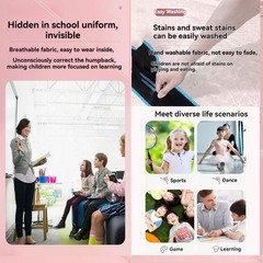 Adjustable Kids Posture Corrector – Back Brace for Humpback Prevention, Pink L