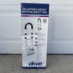 Drive RTL12036-ADJ Adjustable Clamp On Tub Safety Grab Handle Bar Shower Bathtub