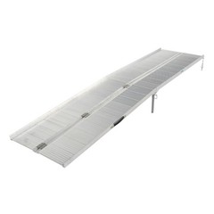 10 Ft Aluminum Multi-Folding Wheelchair Ramp Portable Non-Slip 600Lbs Capacity