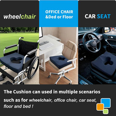 Gel Wheelchair Seat Cushion,Bed Sore Cushions for Butt, Memory Foam Hemorrhoid P