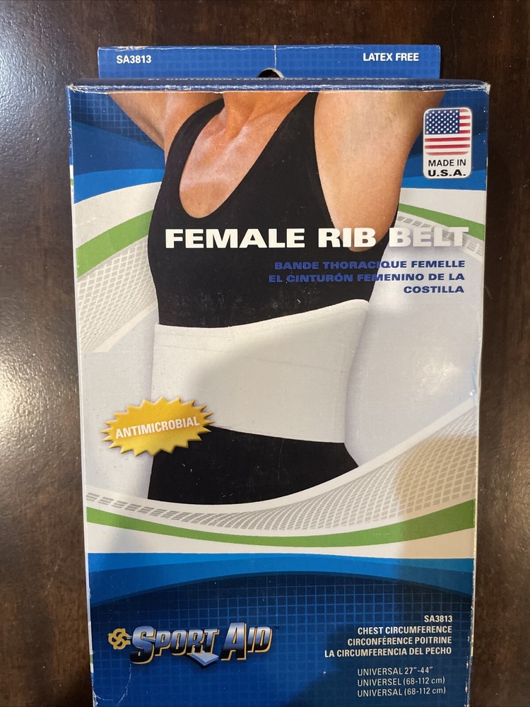 Sportaid Female Rib Belt One Size White (27-44 inches) NIB