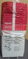 Vintage Depend 1990 Super Rare Sealed Bag Size Medium 22 Fitted Diaper