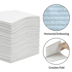 Case of 500 UltraGard Patient Towel 2 Ply Tissue / Poly 19 in x 16 in White