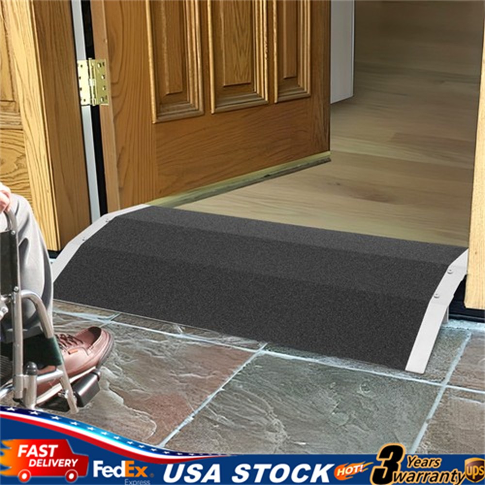 80×40 cm Wheelchair Ramp Door Threshold Aluminium Alloy Safety Non-Slip Ramp
