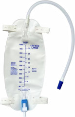 Lifevv 3 Pack Easy-Tap Leg Bag Urinary Drainage Bag, 32 Oz with 3 18” Tubing, An