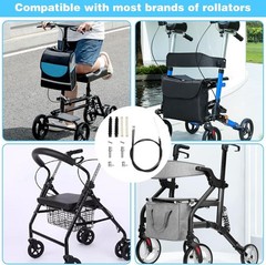 14Pcs Brake Cable Drive Rollator Replacement Parts, Brake Cable Parts for Walker