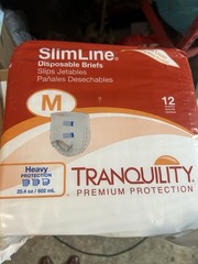 Tranquility® Slimline® Heavy Absorbency Incontinence Medium 96 Briefs Box 8packs