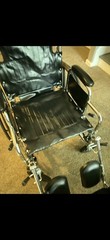 Medline Excel Reclining Wheelchair W/ Headrest+,Anti Tippers + Push Bar & 18” Se