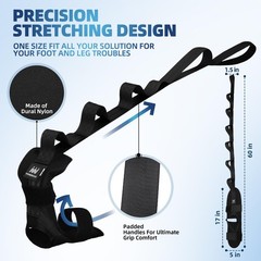 Foot and Calf Stretcher-Stretching Strap For Plantar Fasciitis, Heel Spurs, F…
