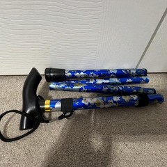 Adjustable Metal Folding Cane Green Floral Design, 33–37”, Lightweight Aluminu