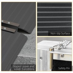 Wheelchair Ramp 10FT Folding Aluminum Ramp with Non-Slip Surface Refurbished