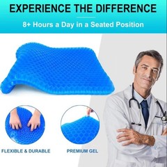 Gel Seat Cushion – 1.65″ Double Thick Cooling Egg Cushion for Office, Car & Whee