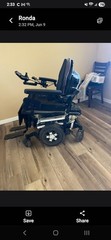 iLevel Power Wheelchair Joystick, Adjustable Footrests, Black/Blue