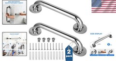 Extra Strong 12″ Shower Grab Bars – Corrosion Resistant Stainless Steel Handles