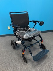 Pride Mobility Jazzy Carbon HD Heavy Duty 400lb Travel Power Chair Blue-Open Box