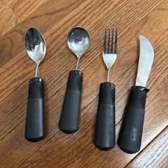 4Pcs Adaptive Spoon Fork Elderly Disability Anti-Shake Cutlery Convenient Grip