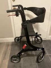 Drive Rollator F-22 Rolling Walker GV974HD-BR Heavy Duty 450lbs Shock Absorber
