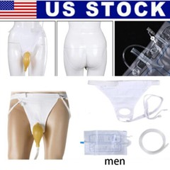 Male Urinal Pee Holder Collector Urination Catheter Bag Incontinence US