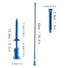 Flexible Claw Grabber Tool Claw Picker 24.4in, Bendable Hose Reacher Claw Blue