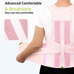 Posture Corrector for Women and Men, Back Brace Small, Pink