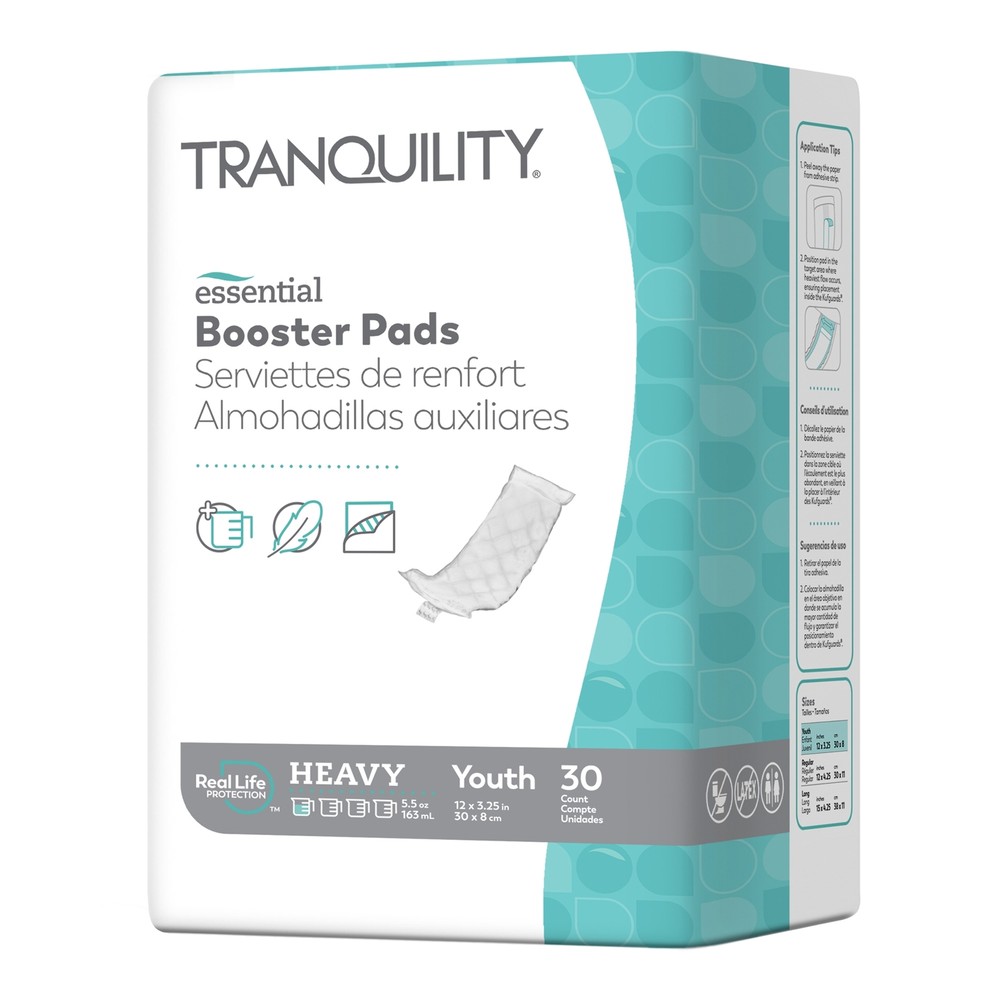 Tranquility Booster Pad 3-1/2 X 12 Inch Flow-Through Pad 180 Ct