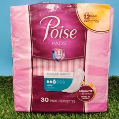 (2) Poise Pads 30 (Regular Length -Light) & Liners 44 (Long Length -Very Light)