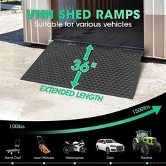 VNN 36″ x 48″ Shed Ramp for Riding Mower 1500LB Anti-Slip Punch Plate Ramp 2PCS