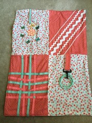 Handmade Fidget Activity Mat Alzheimer’s, Dementia, Special Needs Green Peach