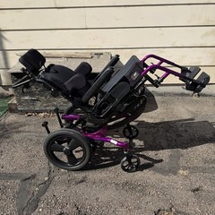 Ki Mobility Focus CR Tilt-In-Space Manual Wheelchair w/ Extra Features Purple