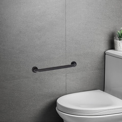 2 Pack Bathroom Grab Bar, 24 Inch Length Black Shower Safety Grab Bar, 1 Inch D