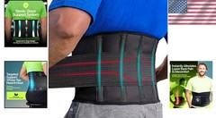 5XL Plus Size Back Brace – Adjustable Lumbar Support for Women & Men | Low