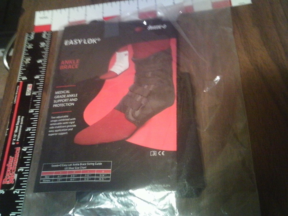 Ankle support Brace med Black w inserts Swede-0