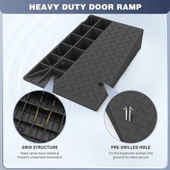 Heavy Duty Non-Slip Rubber Ramp Wheelchairs Scooters Cars Indoor Outdoor Use