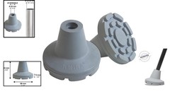 7/8 Inch Wide Base Non-Slip Crutch Tips – Durable Rubber for Enhanced Stability