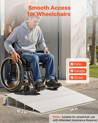 Corrosion-Resistant 4in Threshold Ramp 800lb Capacity Durable