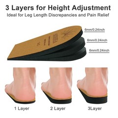 SIIHEA Adjustable Heel Lifts for Shoes, 1/4“ Height Increase Insoles for Achill