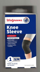 Walgreens Knee Sleeve Left or Right Compression Moderate Support Size S/M NEW