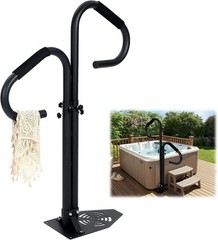 Two Way Hot Tub Handrail 38-62″ Adjustable Height W/ 360° Rotating Dual Handle