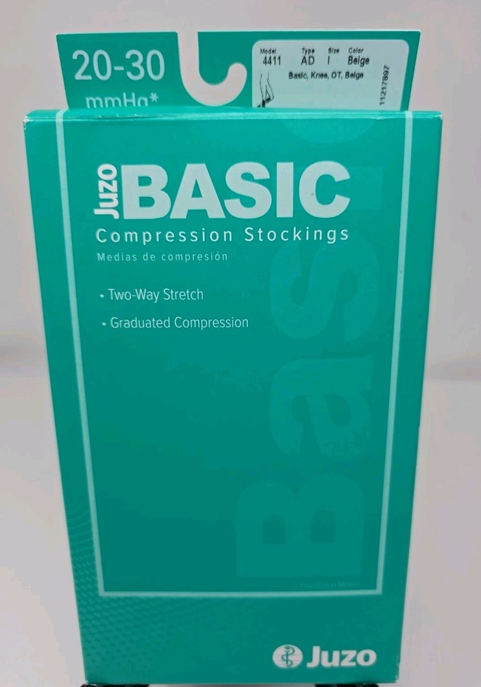 Juzo Basic 4411 Knee High, Open Toe, 20-30mmHg Size: I (Beige)