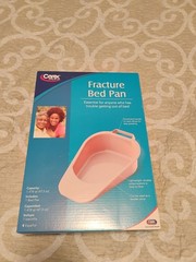 Carex P705 00 Fracture Bed Pan Lightweight Durable Polyethylene Easy Clean 1 ct
