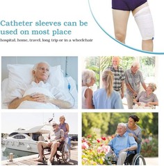 4Pcs Fabric Catheter Leg Bag Holder Sleeves Foley Urine Bags Stay in Place Strap