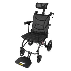 Reclining Wheelchair Seniors Folding Transport Wheelchair w/Backrest Seat 130kg