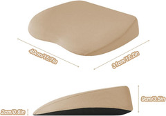 2 in 1 Wedge Car Cushions or Lumbar Support for Driving – 3.5 Inches Soft Memory