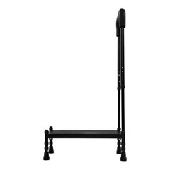 Step Stool with Handle, Adult Ramp with Handrail, Metal Stepping Stool black